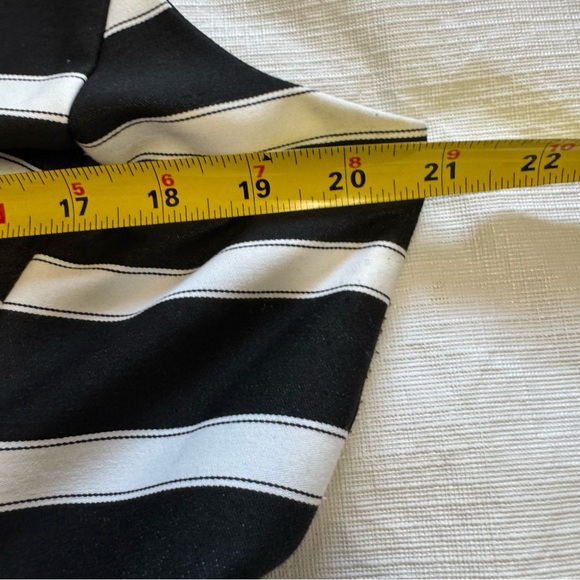 Ralph Lauren Striped Black and White Midi Dress SZ 14 - Picture 9 of 12